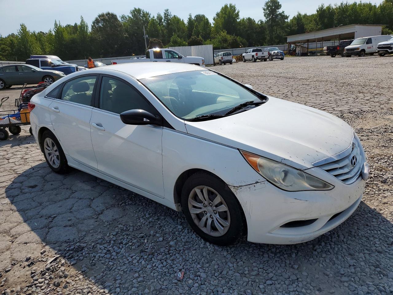 2011 Hyundai Sonata Gls White vin: 5NPEB4AC1BH062934