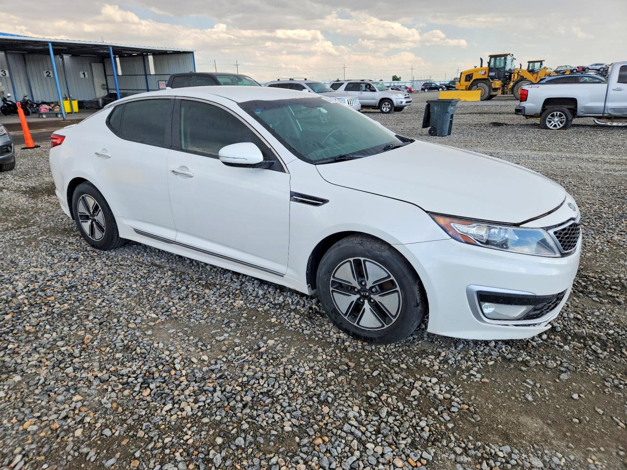 2012 Kia Optima Hybrid White vin: KNAGM4AD7C5020228