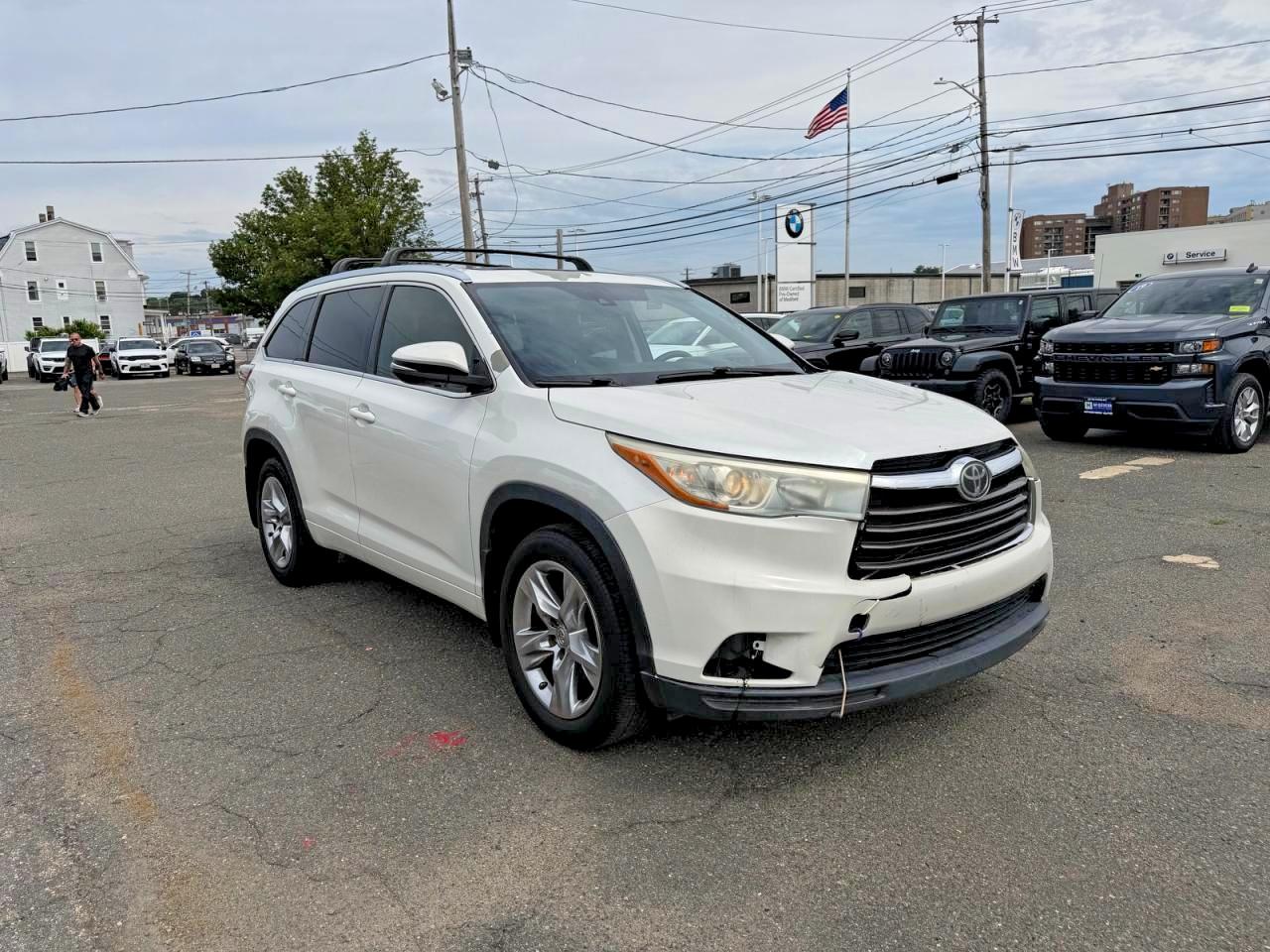 2015 Toyota Highlander Limited Platinum Белый vin: 5TDYKRFH2FS110262