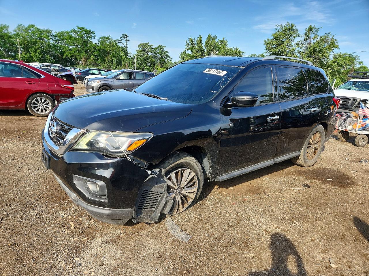 2018 Nissan Pathfinder Sv Black vin: 5N1DR2MM6JC603241