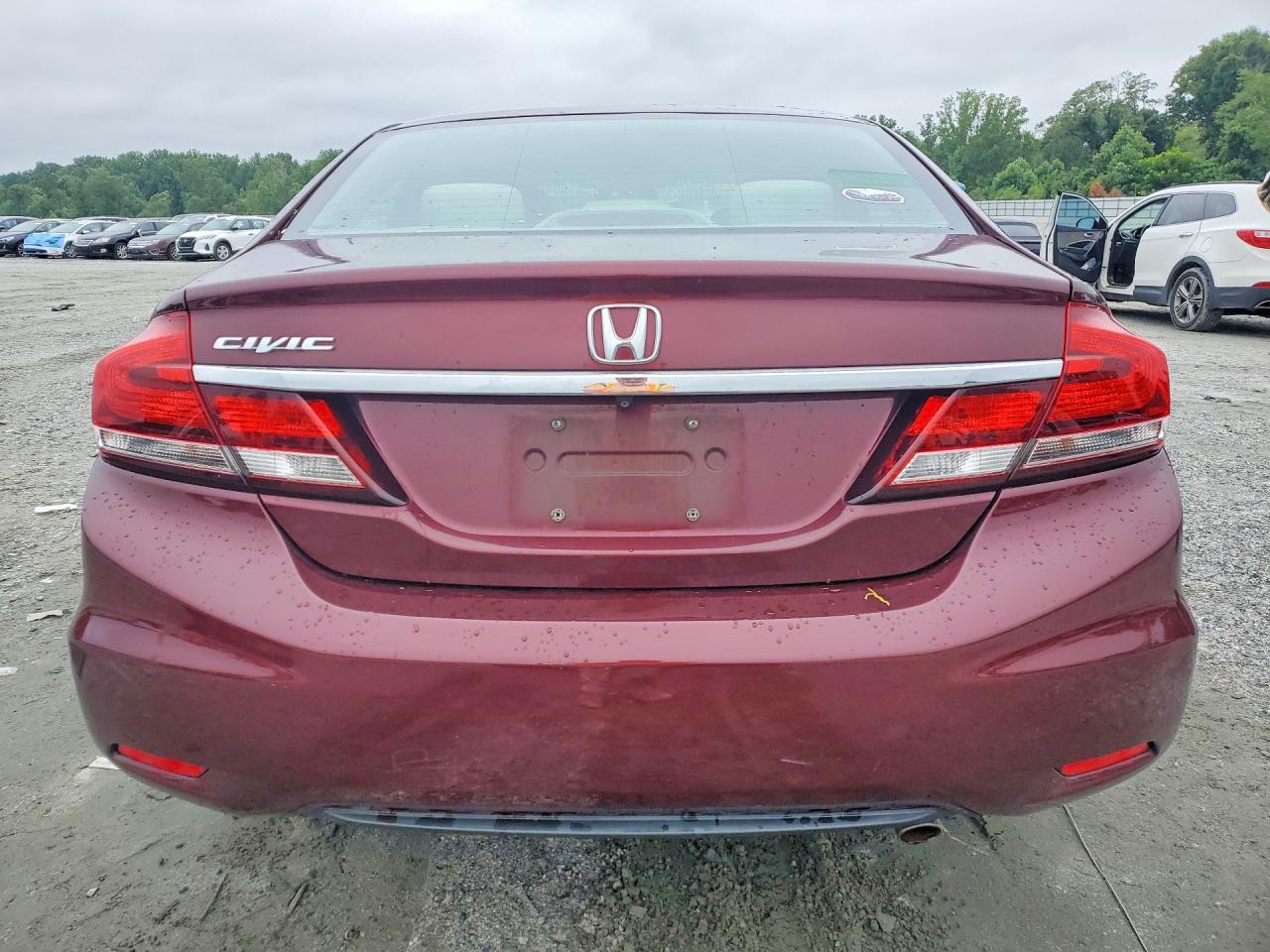2014 Honda Civic Lx Burgundy vin: 19XFB2F55EE051723