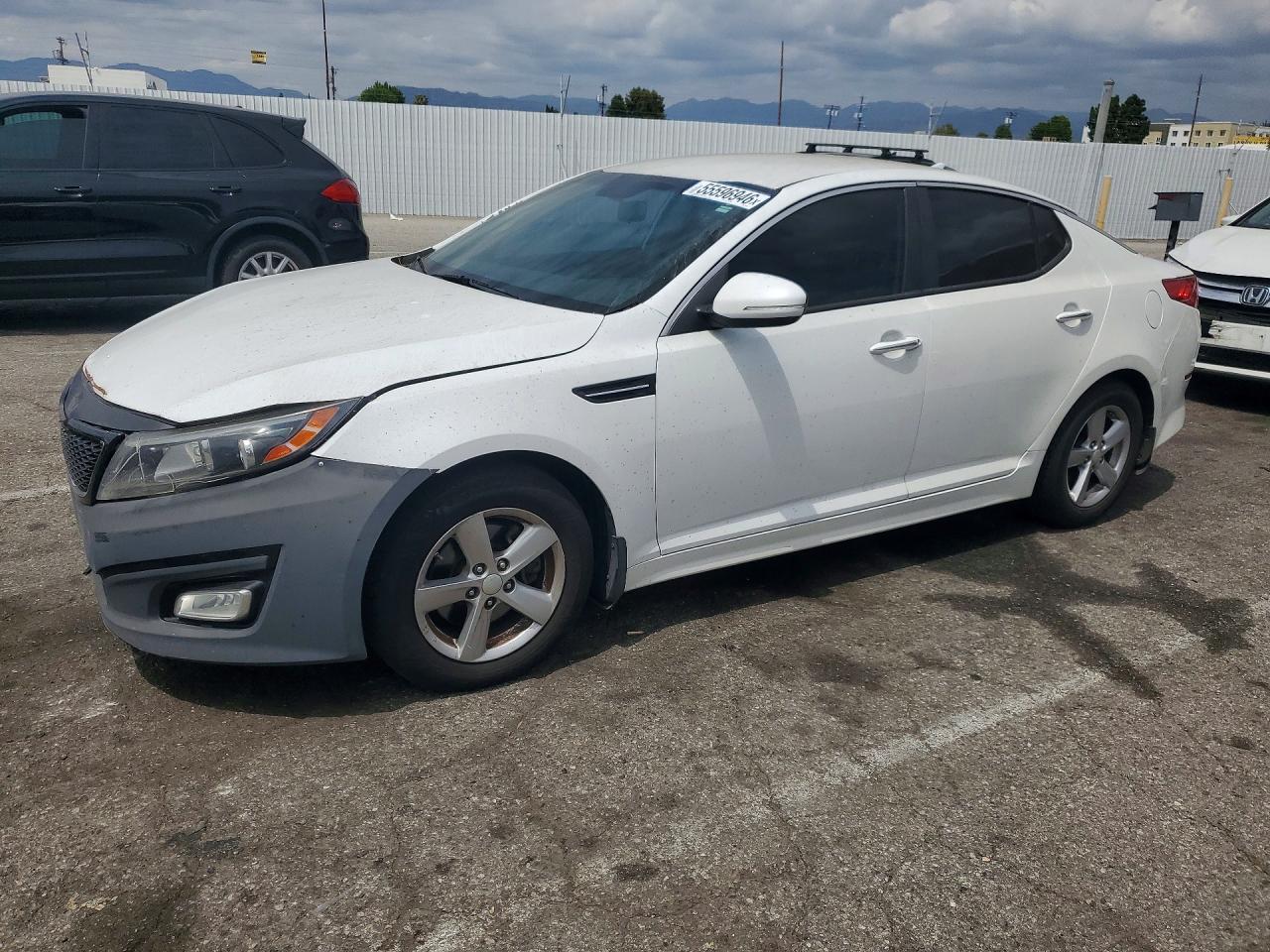 2014 Kia Optima Lx White vin: 5XXGM4A74EG337797