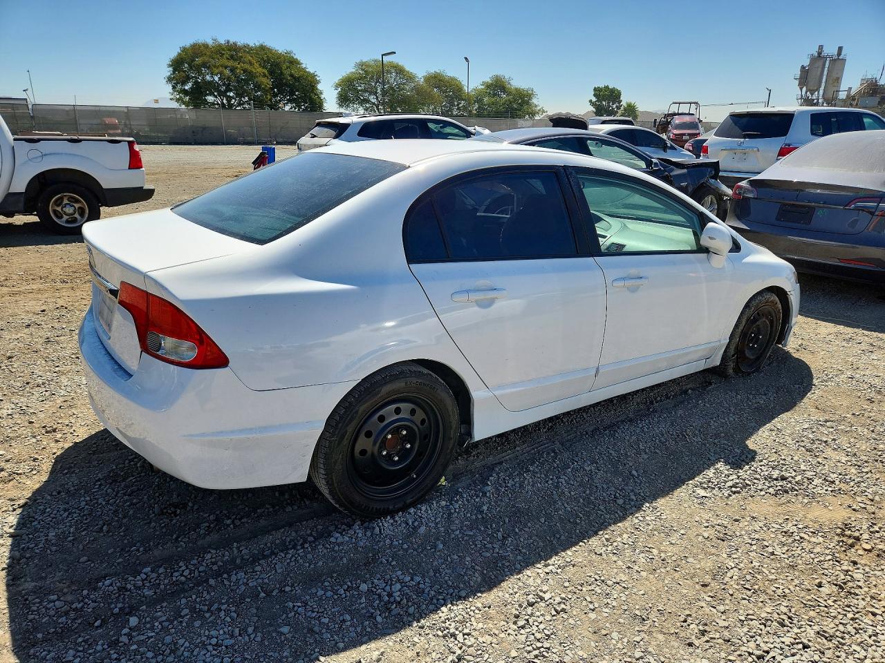 2011 Honda Civic Lx White vin: 2HGFA1F51BH309931