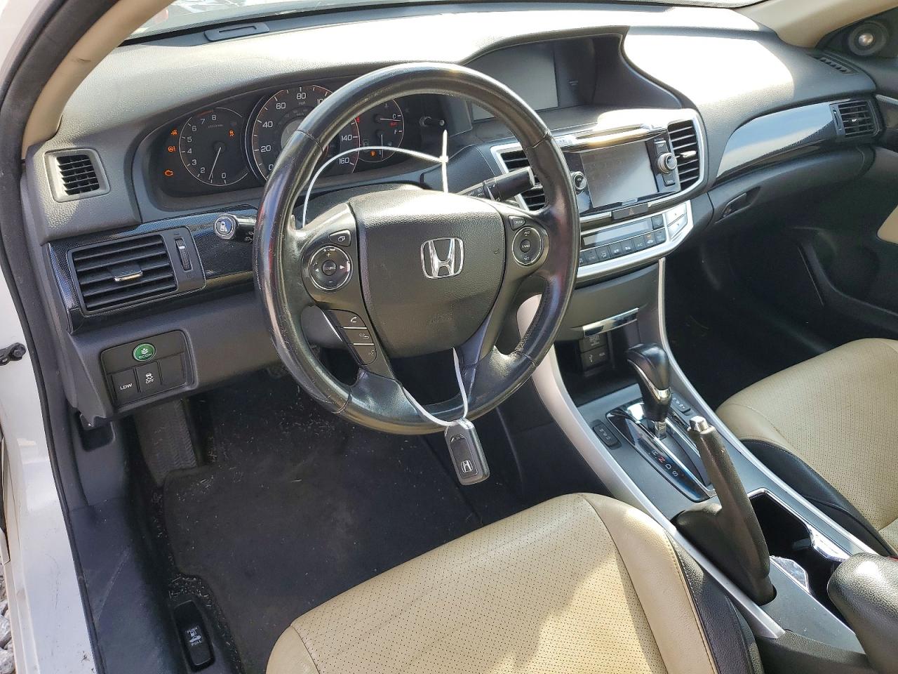 2013 Honda Accord Exl White vin: 1HGCT1B89DA001842