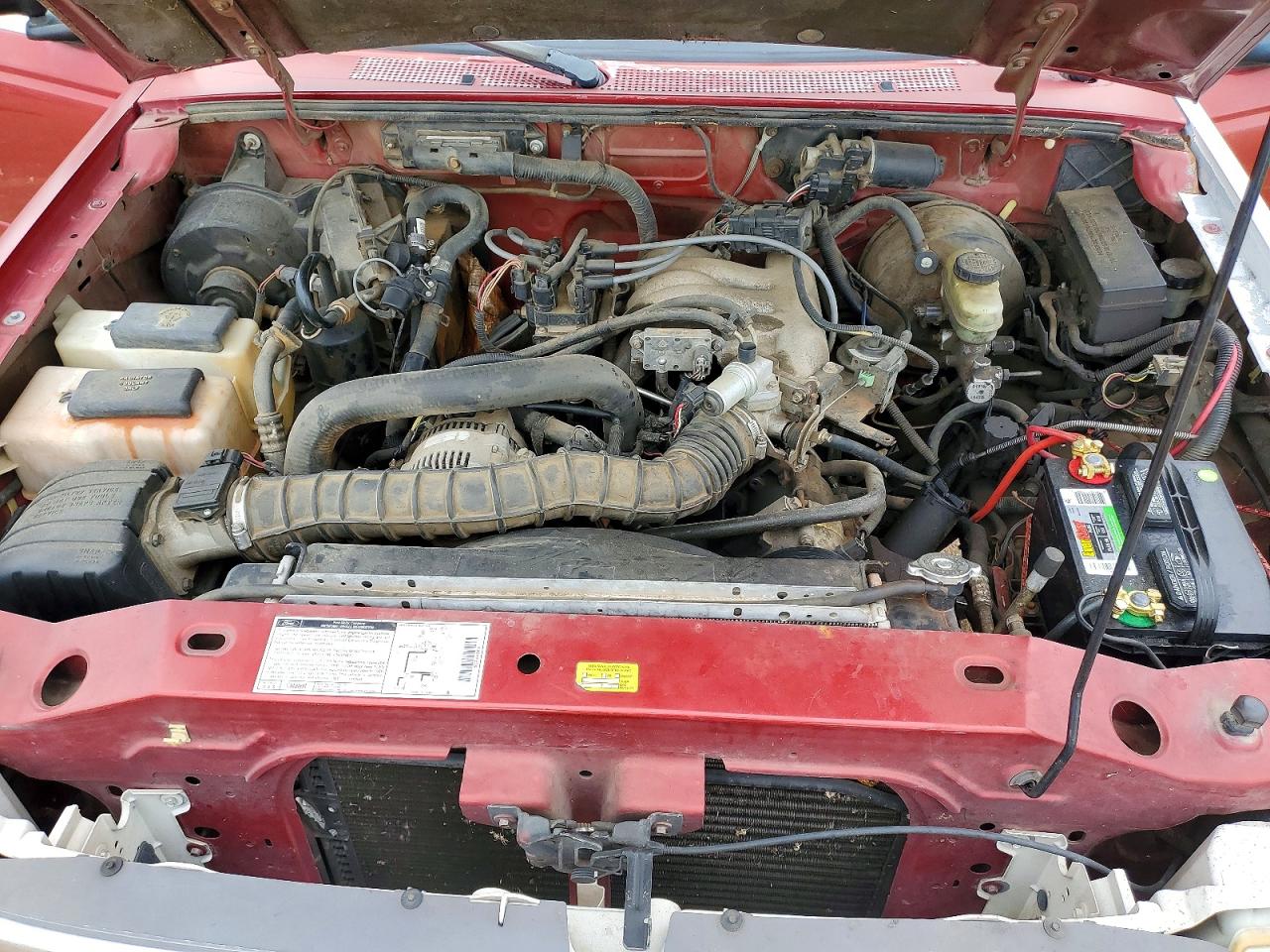2000 Ford Ranger Super Cab Red vin: 1FTYR14V0YPB68986