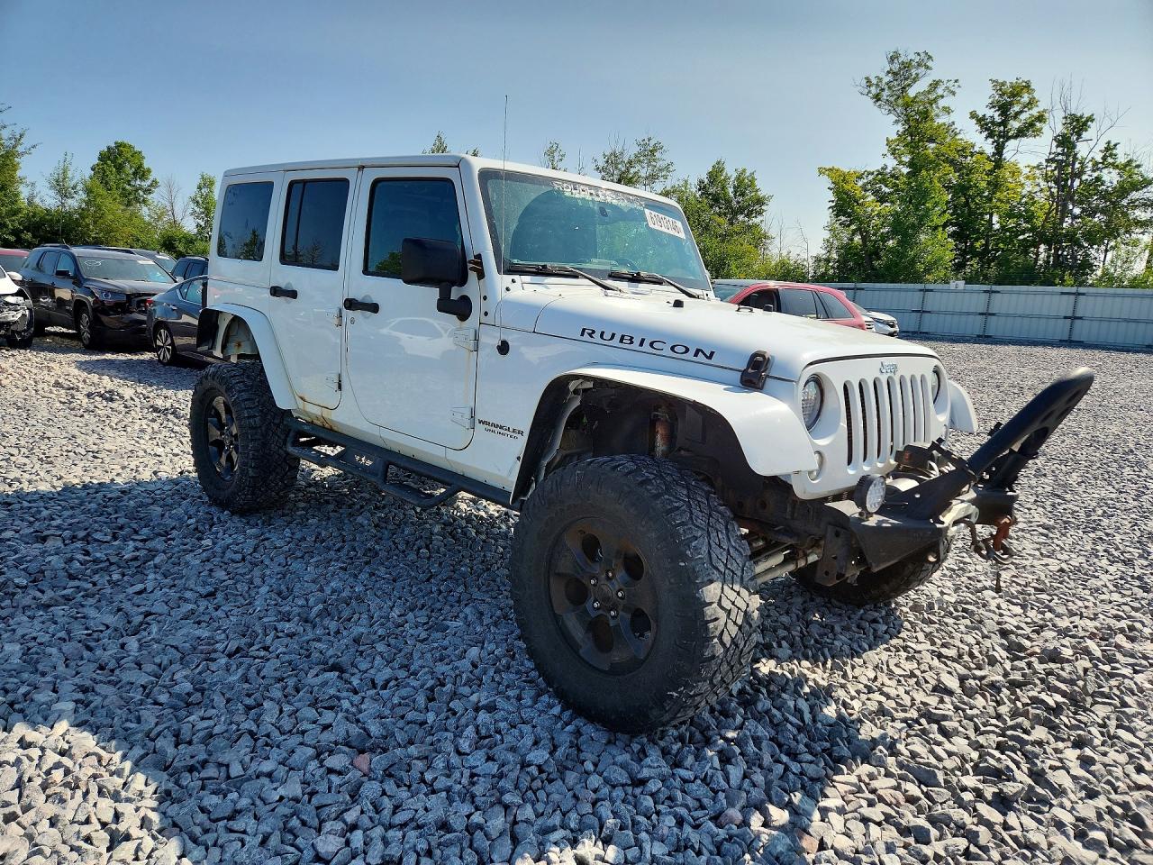2015 Jeep Wrangler Unlimited Rubicon White vin: 1C4BJWFG9FL765406