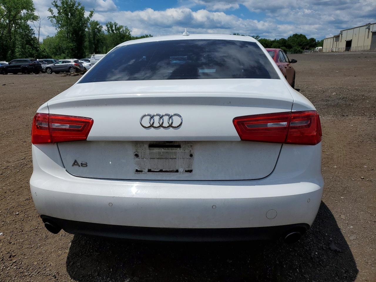 2013 Audi A6 Premium Plus White vin: WAUGFAFC5DN110200