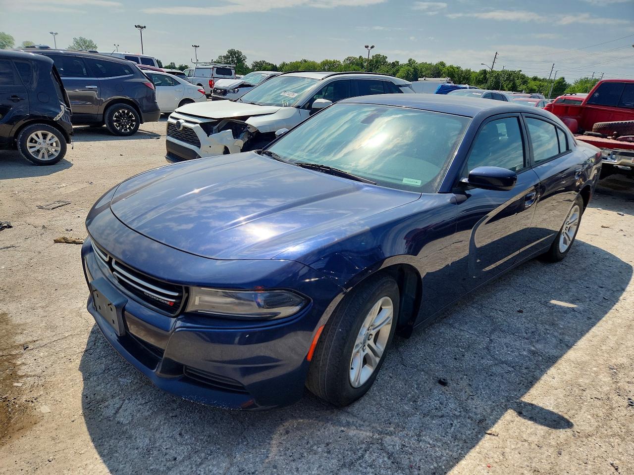2015 Dodge Charger Se Blue vin: 2C3CDXBG7FH836045