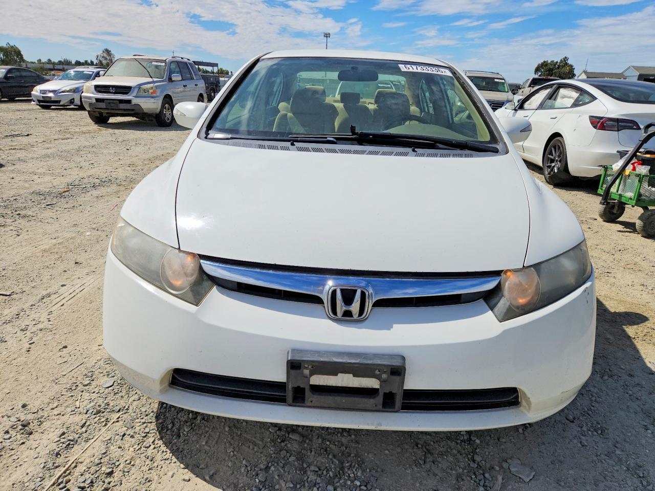 2006 Honda Civic Hybrid Белый vin: JHMFA36276S012983