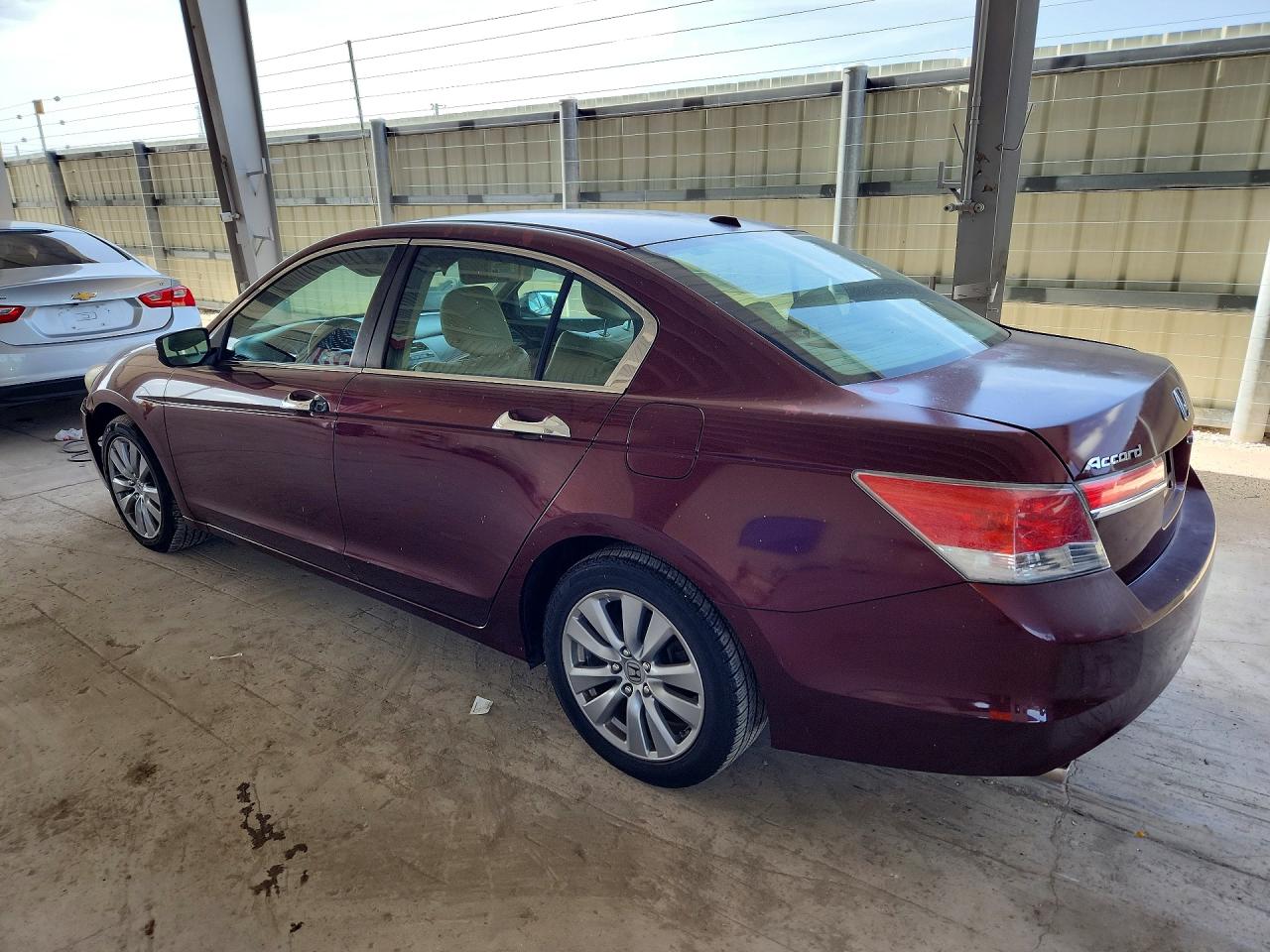 2011 Honda Accord Exl Burgundy vin: 1HGCP3F8XBA021797