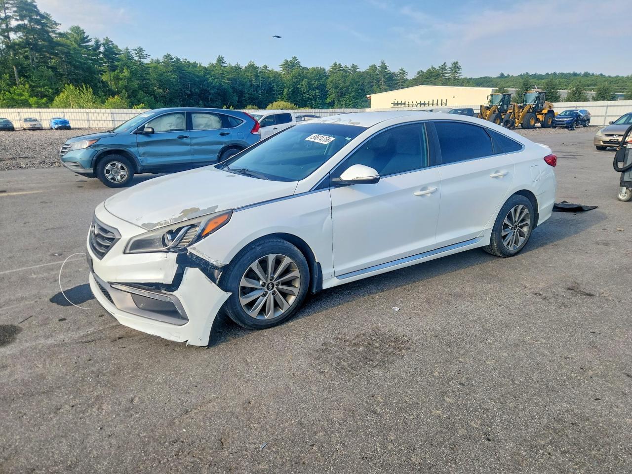2015 Hyundai Sonata Sport White vin: 5NPE34AF0FH219415