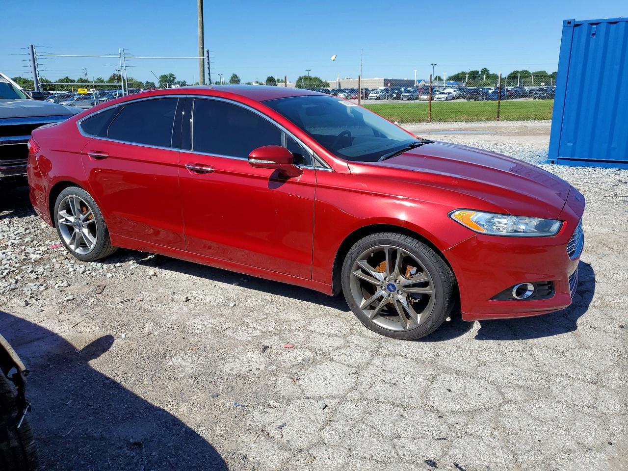 2015 Ford Fusion Titanium Red vin: 3FA6P0D94FR168365