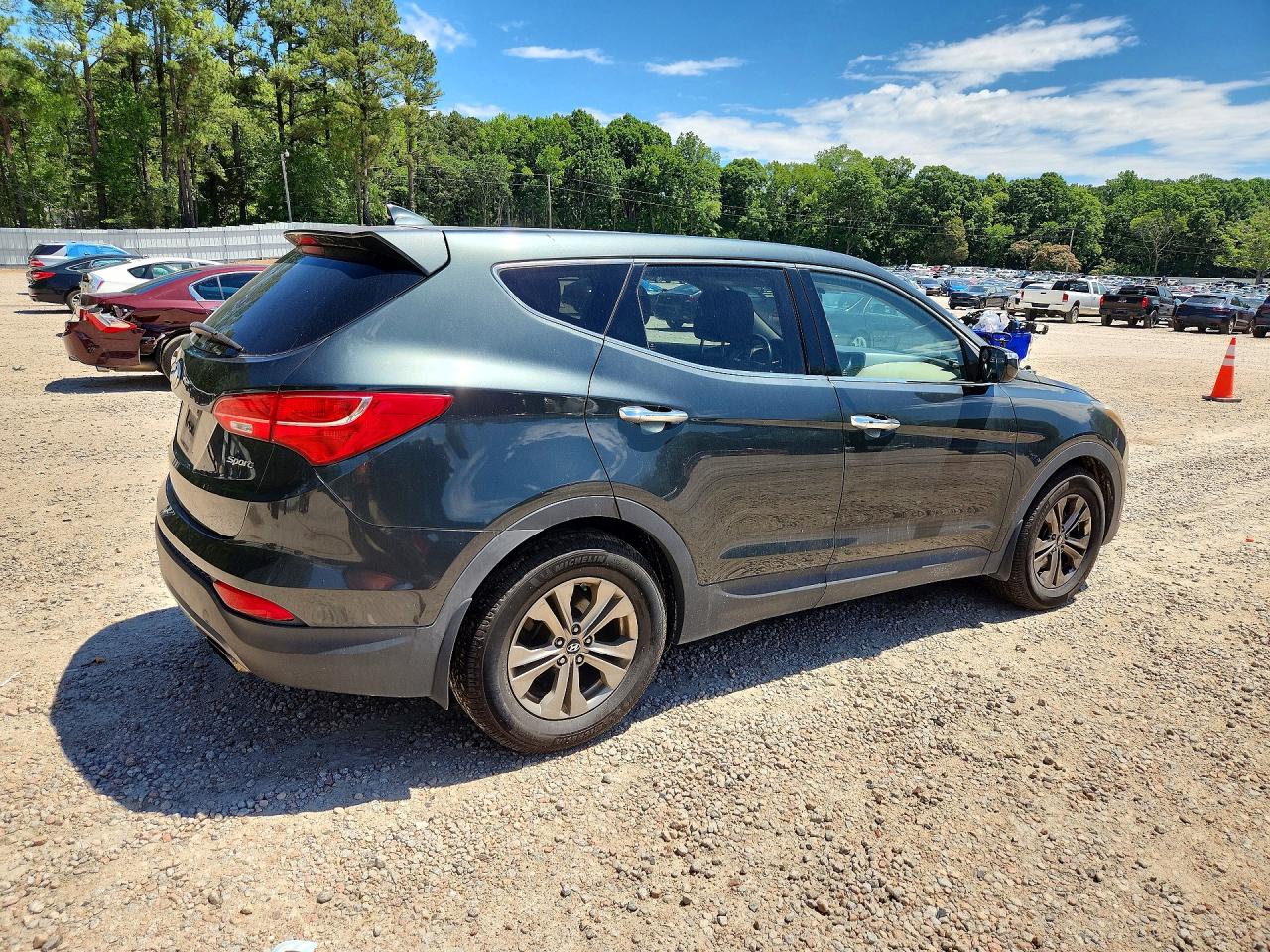2013 Hyundai Santa Fe Sport 2.4l Green vin: 5XYZU3LB9DG035355
