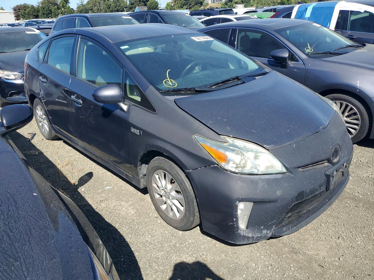 2015 Toyota Prius Plug-in Hybrid Base Серый vin: JTDKN3DPXF3074598