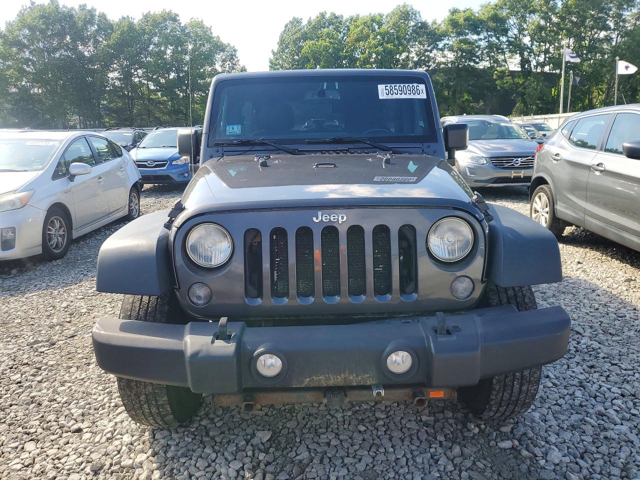 2014 Jeep Wrangler Unlimited Sport Gray vin: 1C4BJWDG2EL289436