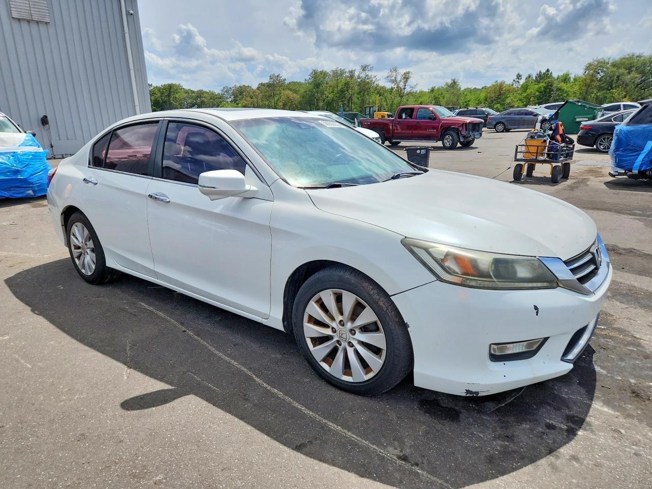 2015 Honda Accord Exl White vin: 1HGCR2F82FA031864
