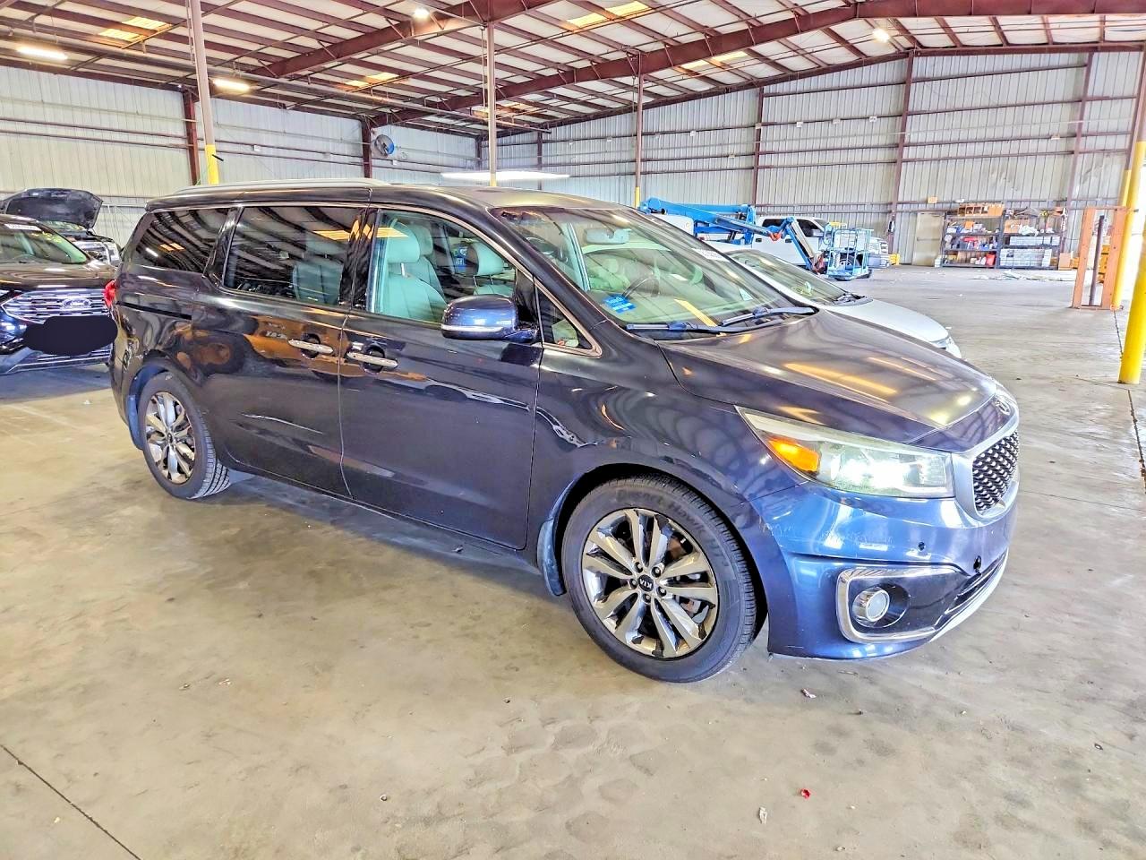 2015 Kia Sedona Sxl Blue vin: KNDME5C1XF6033212