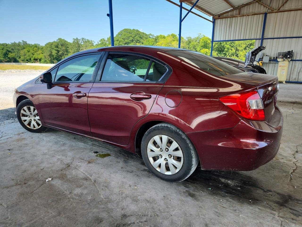 2012 Honda Civic Lx Maroon vin: 2HGFB2F51CH529963