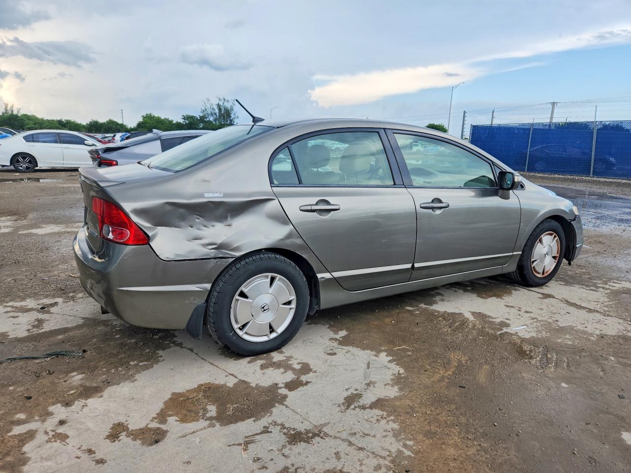 2008 Honda Civic Hybrid Tan vin: JHMFA36208S025254