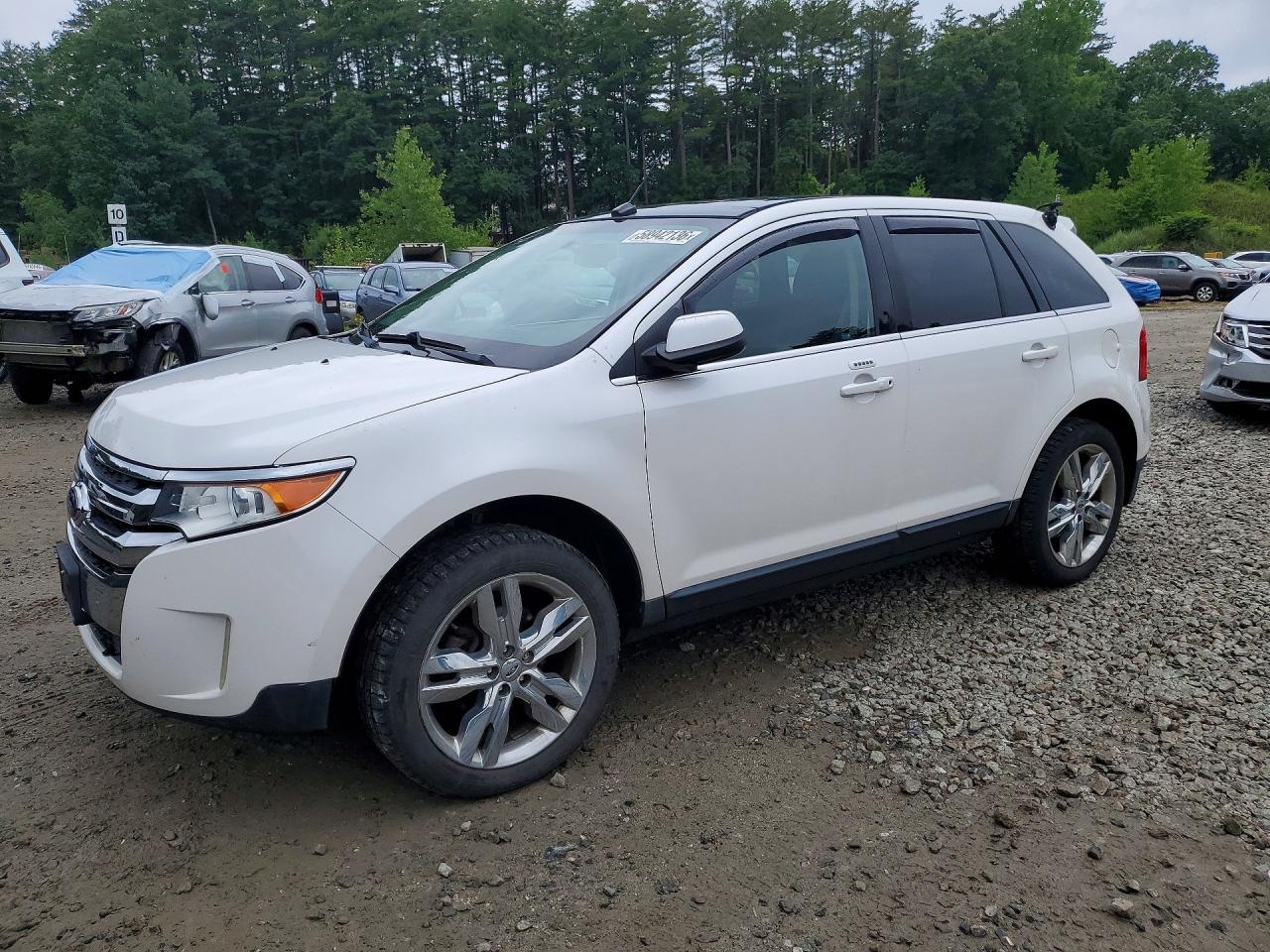 2013 Ford Edge Limited White vin: 2FMDK4KC4DBC72318