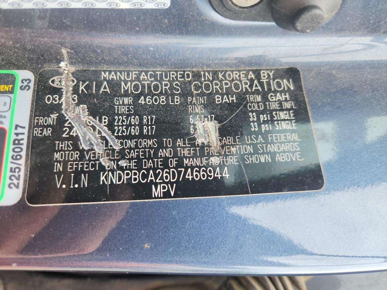 2013 Kia Sportage Lx Blue vin: KNDPBCA26D7466944