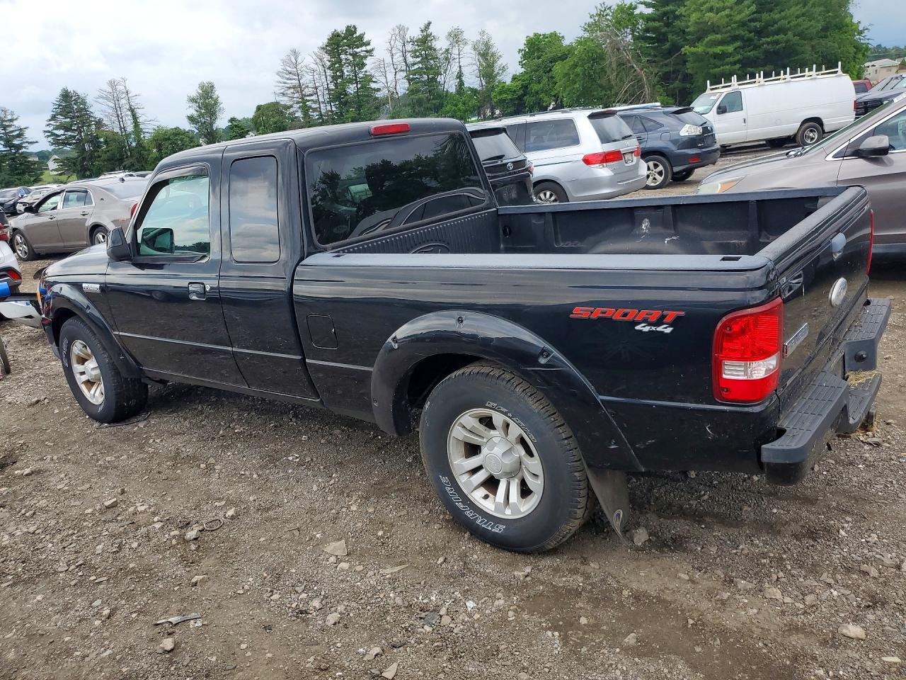 2010 Ford Ranger Super Cab Black vin: 1FTLR4FE5APA09282