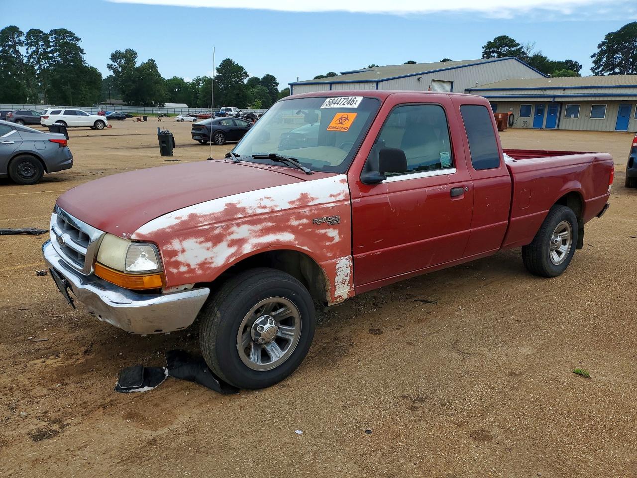 2000 Ford Ranger Super Cab Red vin: 1FTYR14V0YPB68986