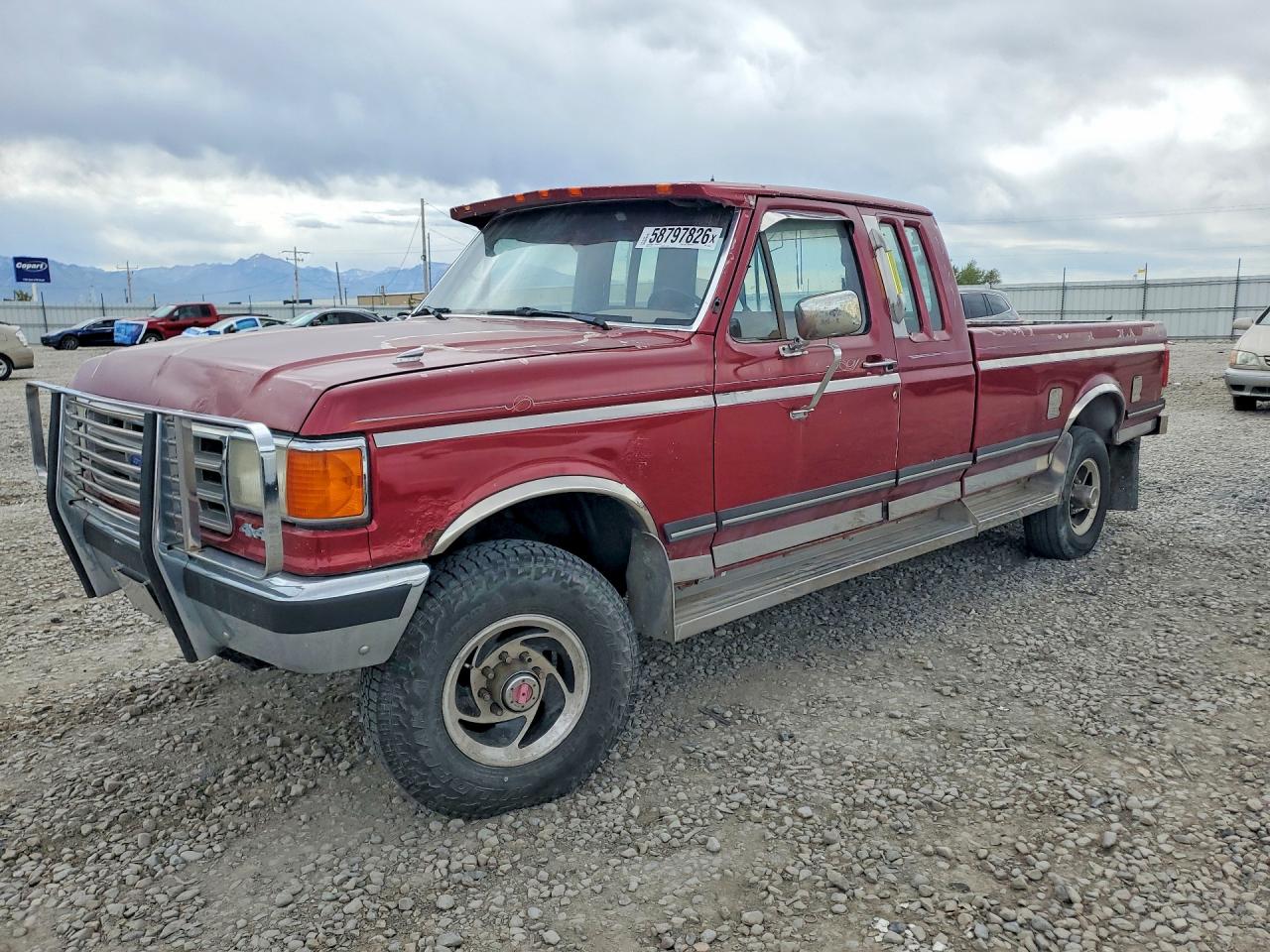1988 Ford F250 Maroon vin: 1FTHX26G9JKA10854