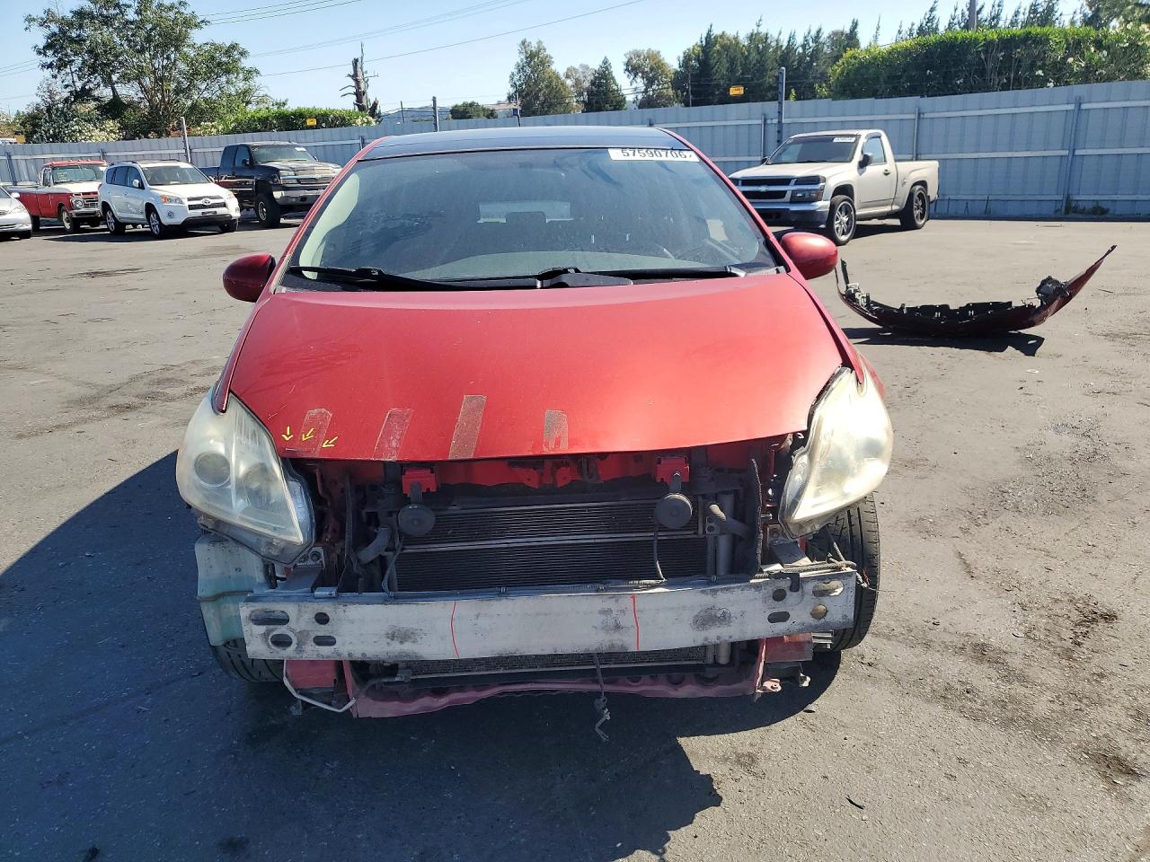 2012 Toyota Prius Three Red vin: JTDKN3DU1C1544157