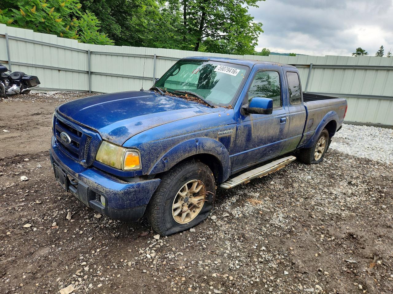 2007 Ford Ranger Super Cab Blue vin: 1FTZR15EX7PA69559