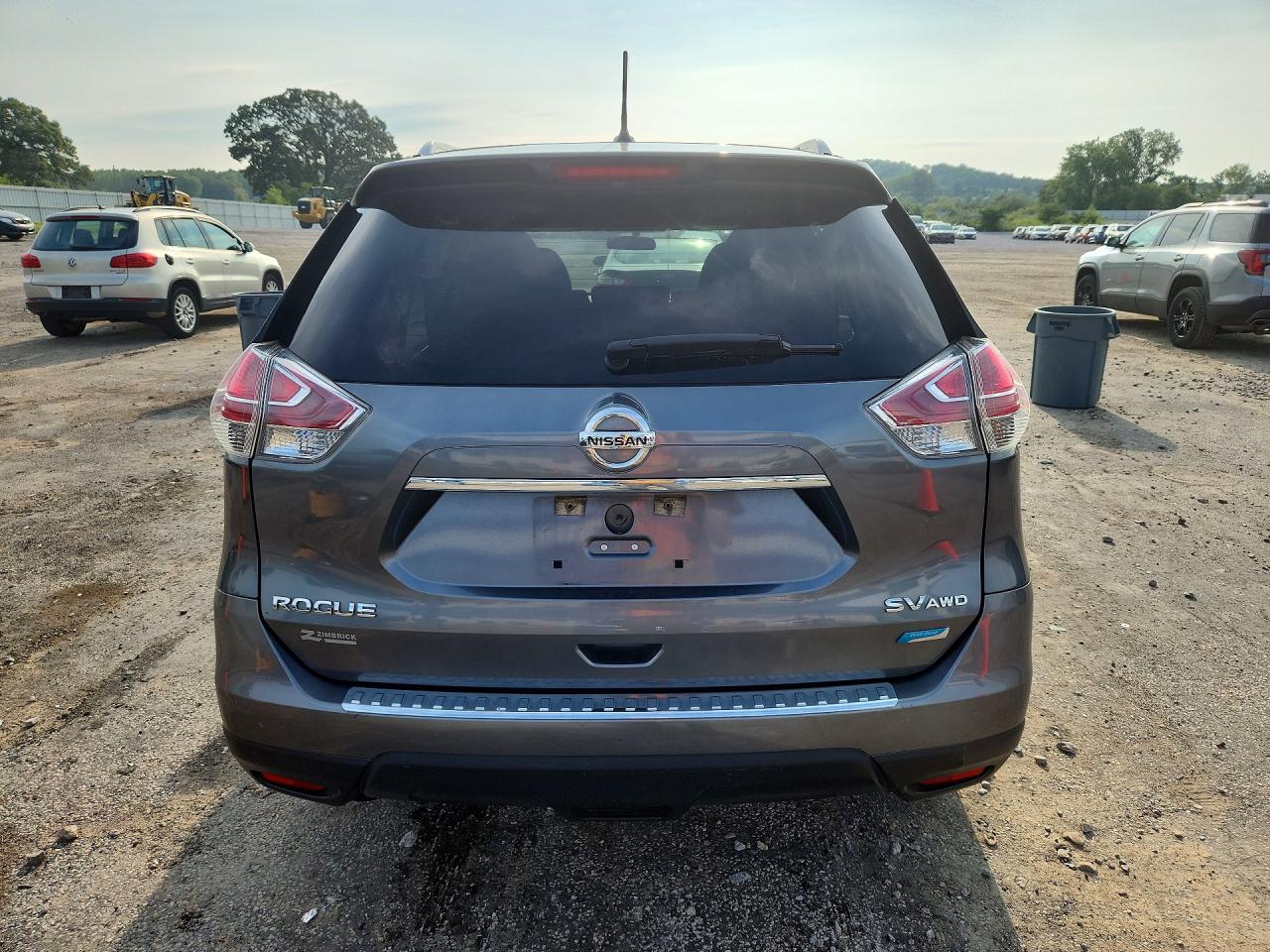 2014 Nissan Rogue Sv Gray vin: 5N1AT2MV7EC869497