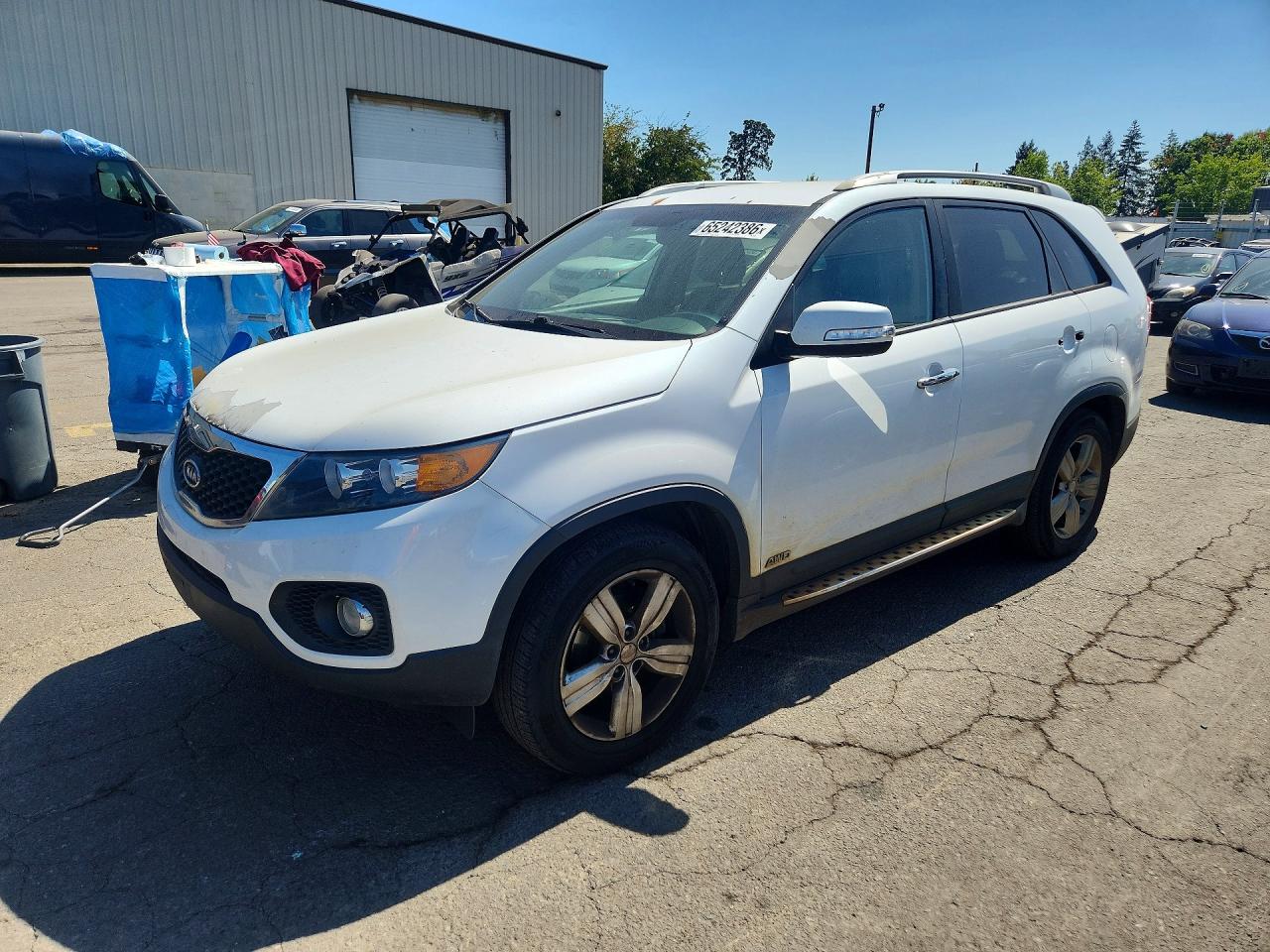 2013 Kia Sorento Ex White vin: 5XYKUDA63DG344901