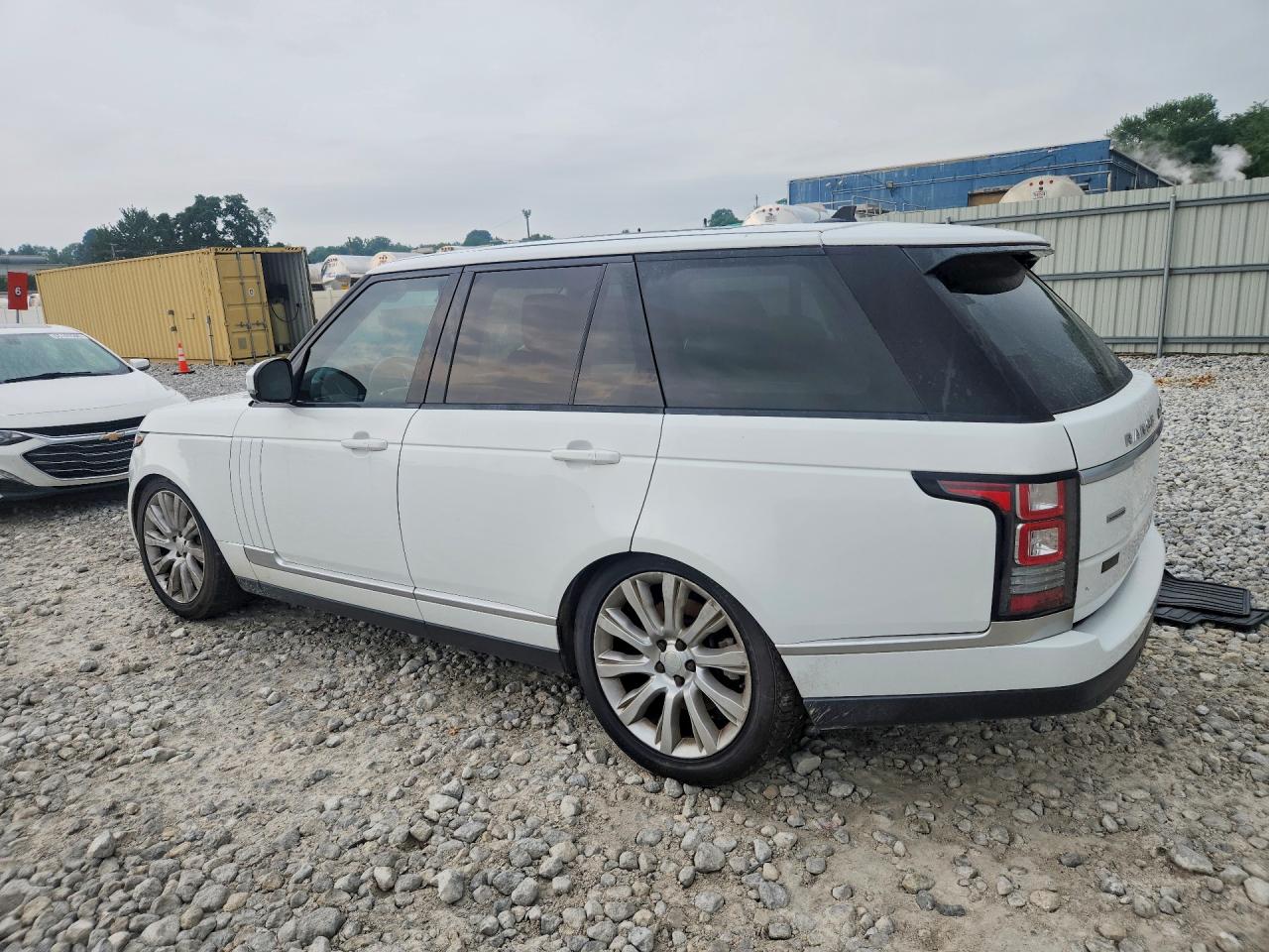 2015 Land Rover Range Rover Supercharged White vin: SALGS2TF2FA221843
