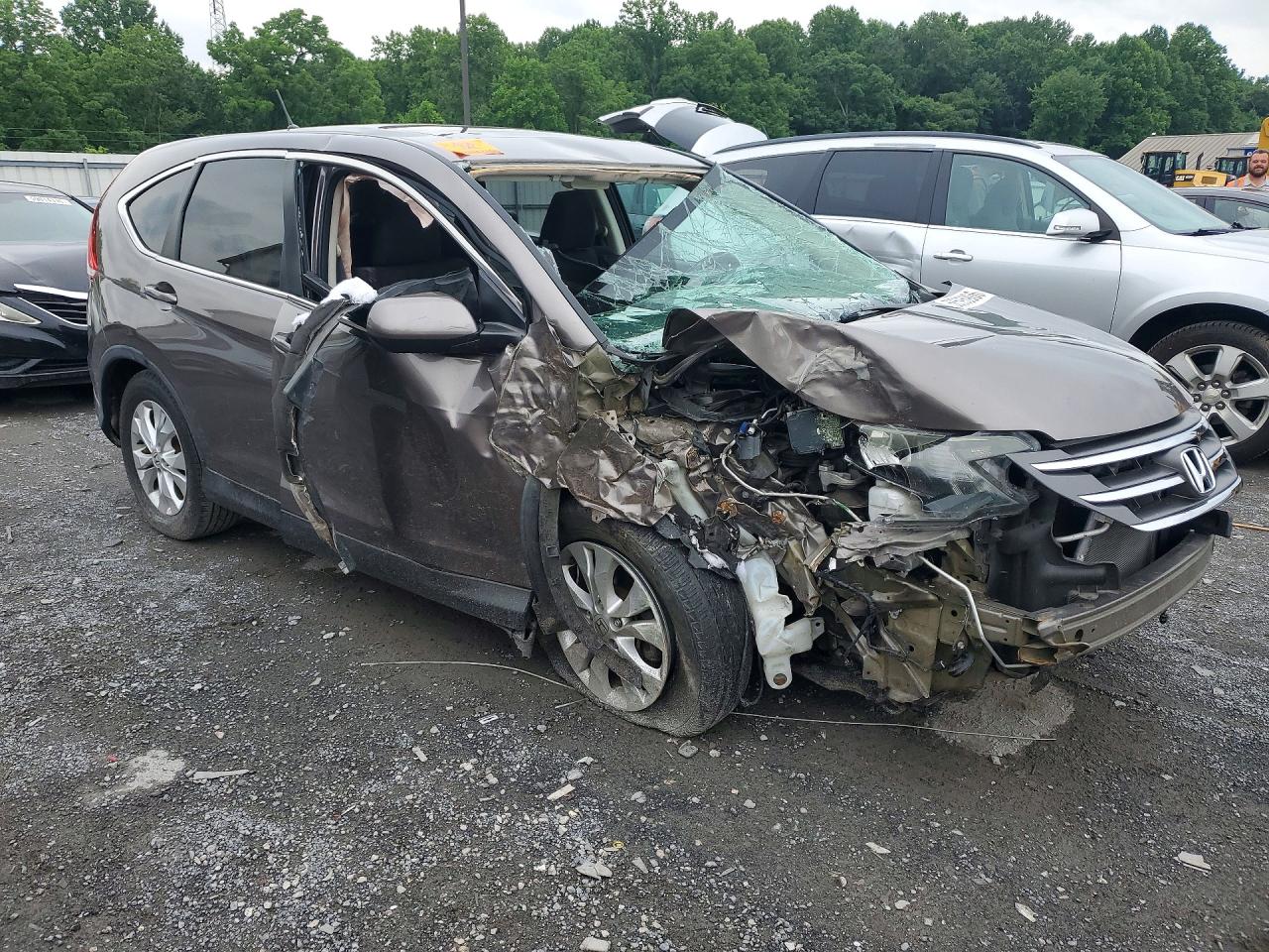 2014 Honda Cr-v Ex Silver vin: 5J6RM4H57EL097524