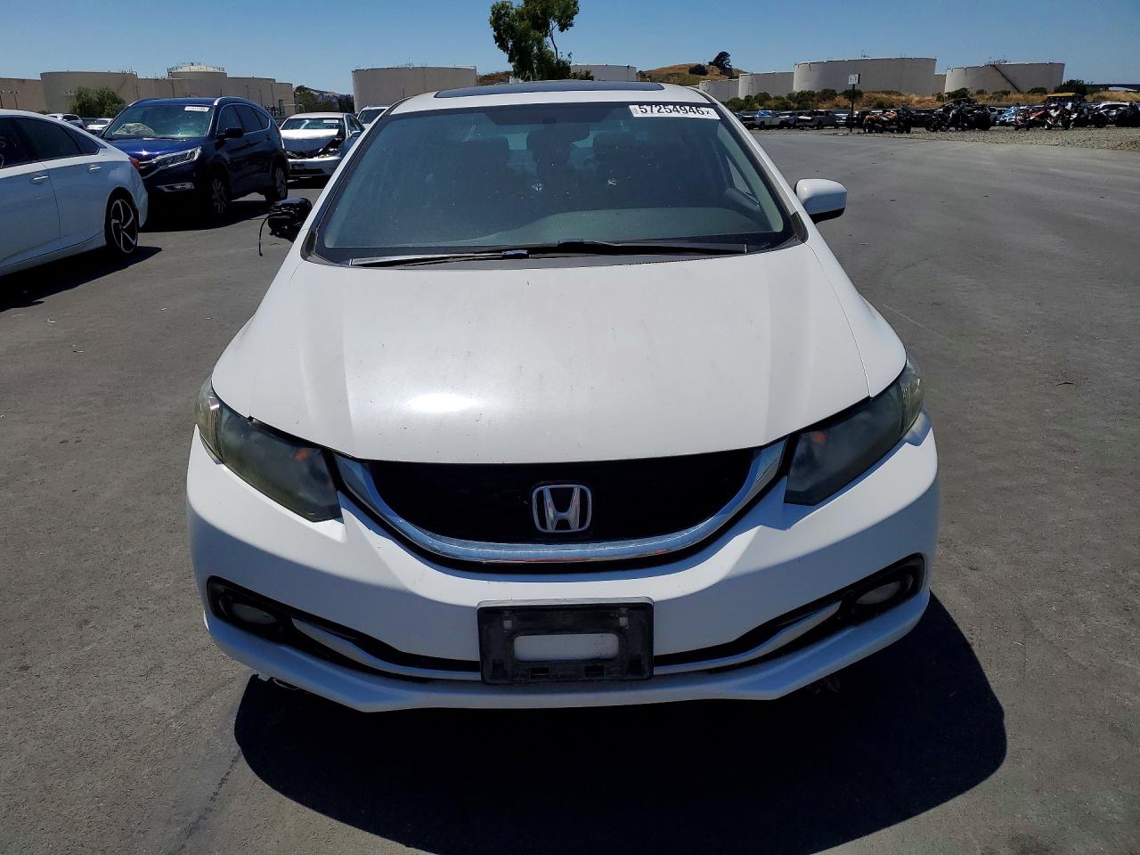 2015 Honda Civic Exl White vin: 19XFB2F96FE206252