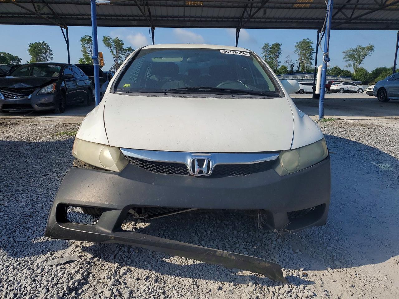 2010 Honda Civic Vp White vin: 19XFA1F35AE084775