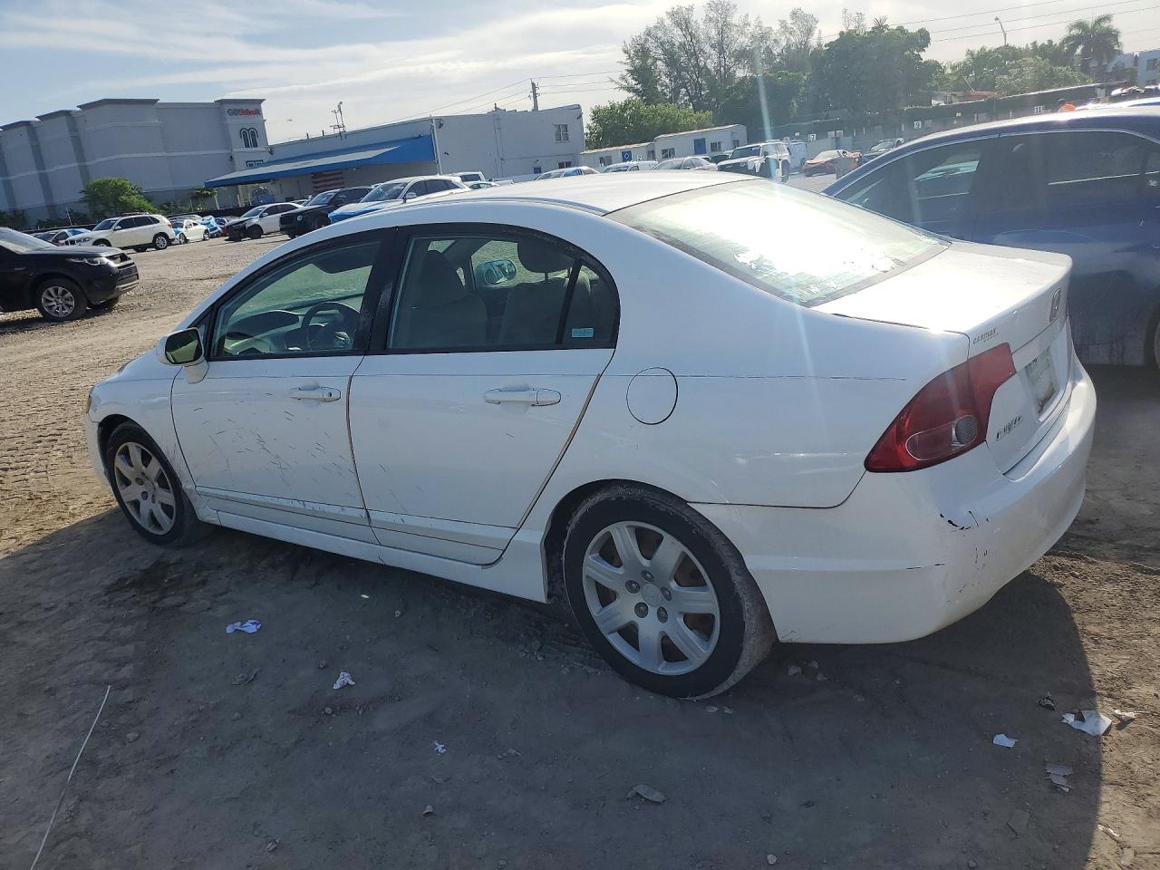 2008 Honda Civic Lx White vin: 2HGFA16588H346225