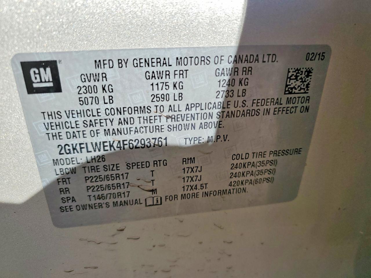 2015 Gmc Terrain Sle Бежевый vin: 2GKFLWEK4F6293761