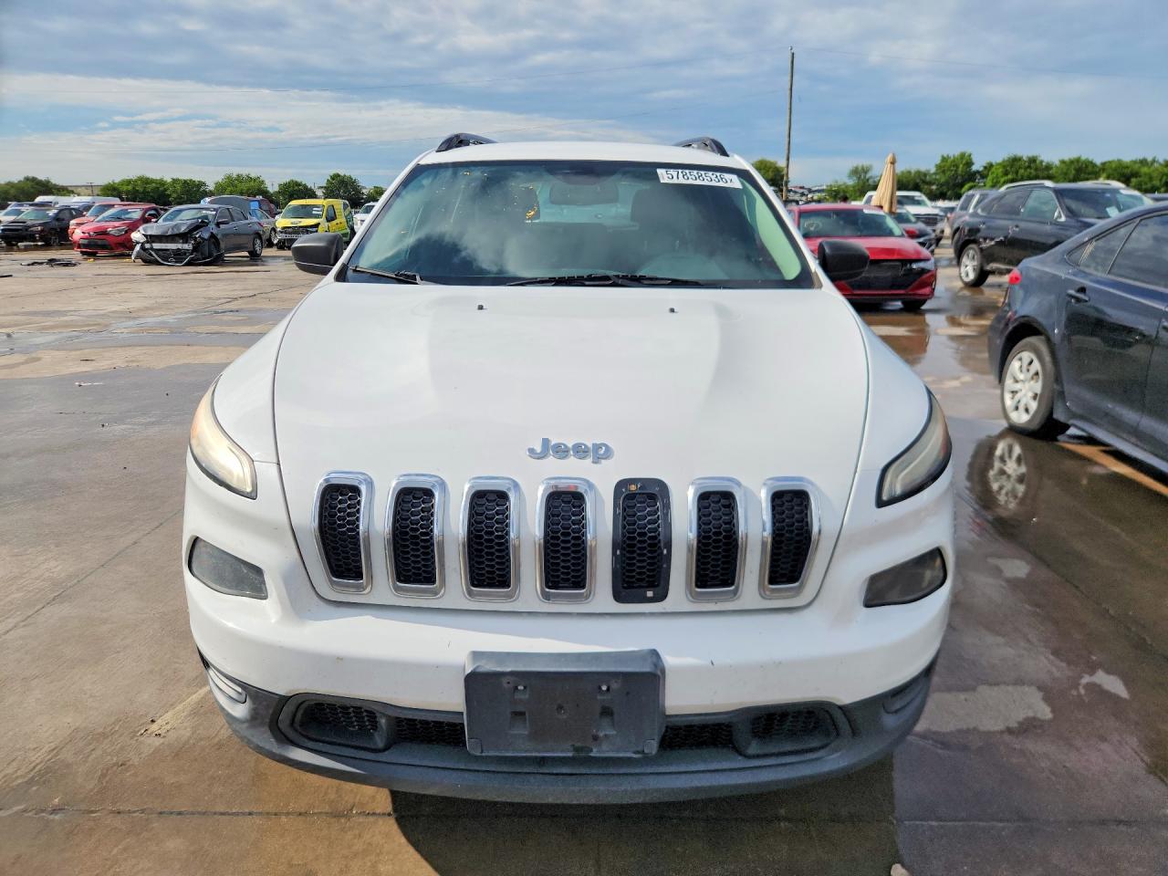2015 Jeep Cherokee Sport White vin: 1C4PJLABXFW761038