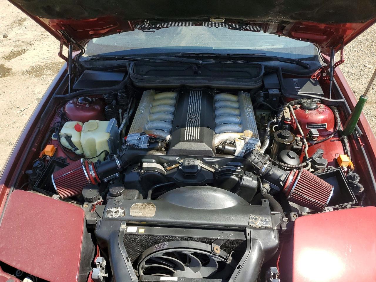 1991 Bmw 850 I Automatic Burgundy vin: WBAEG2310MCB72020