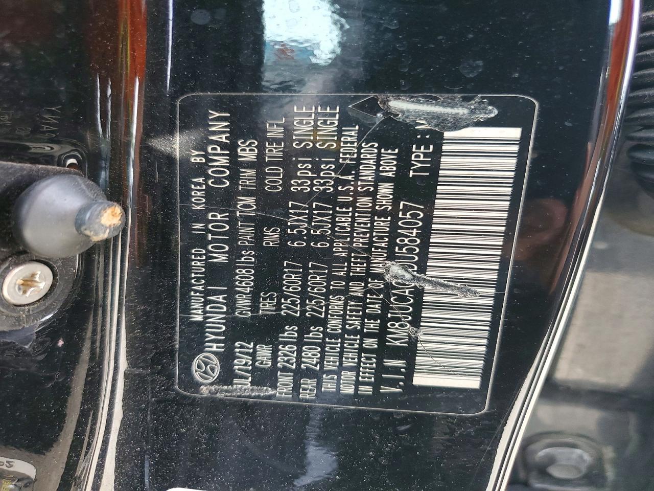 2013 Hyundai Tucson Gls Black vin: KM8JUCAC2DU584057