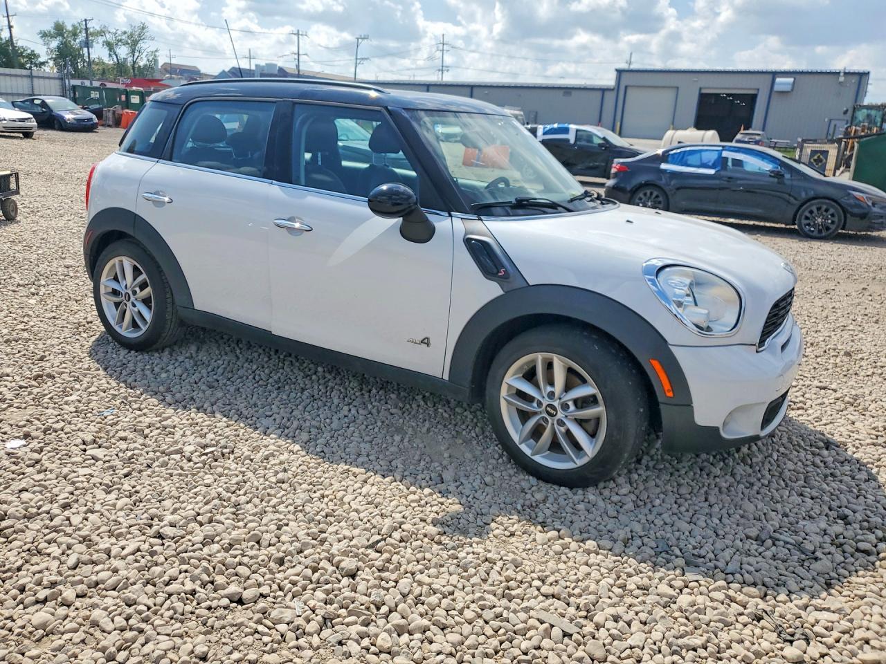 2014 Mini Cooper S Countryman White vin: WMWZC5C53EWP37469