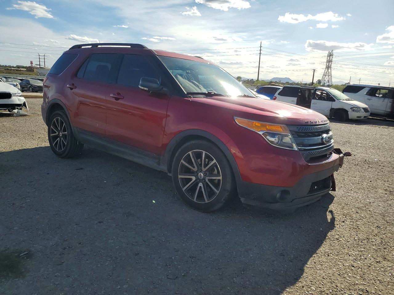 2015 Ford Explorer Xlt Red vin: 1FM5K7D8XFGC25515