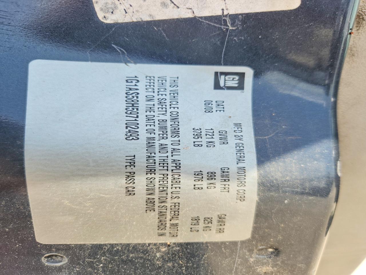 2009 Chevrolet Cobalt Ls Charcoal vin: 1G1AS58H597102493