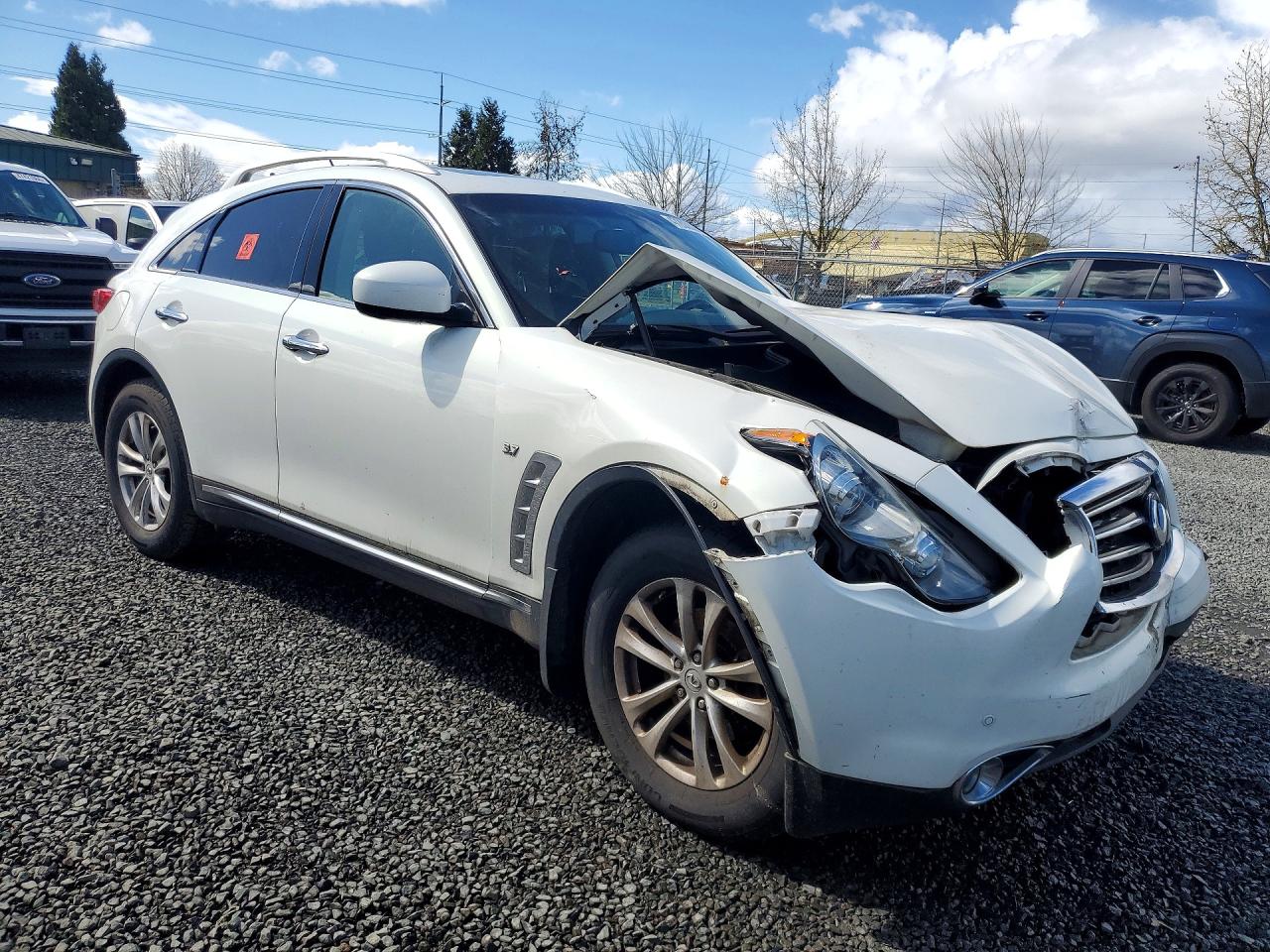 2015 Infiniti Qx70 Base Белый vin: JN8CS1MW6FM482264