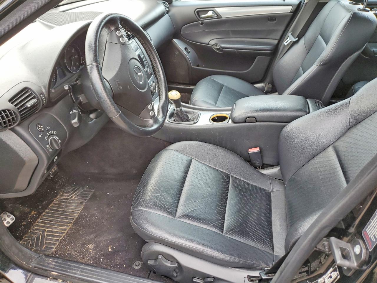 2006 Mercedes-benz C 230 Black vin: WDBRF52H66F743594