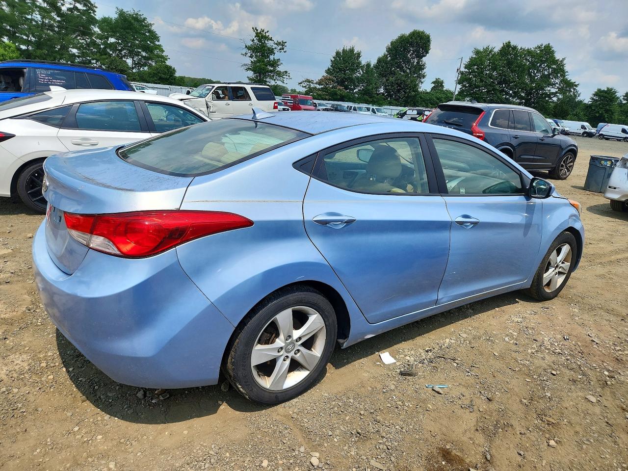 2012 Hyundai Elantra Gls Blue vin: KMHDH4AE7CU318914
