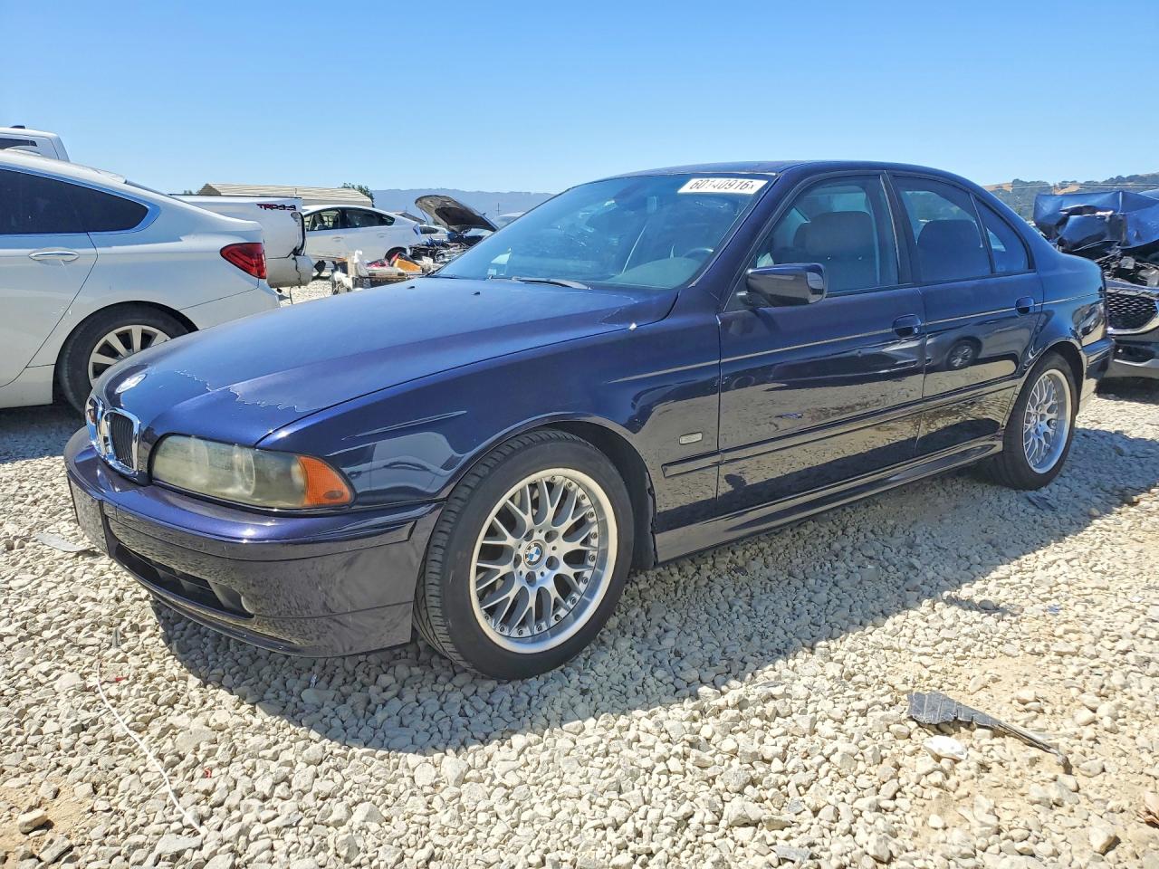 2001 Bmw 530 I Automatic Blue vin: WBADT63421CF05810