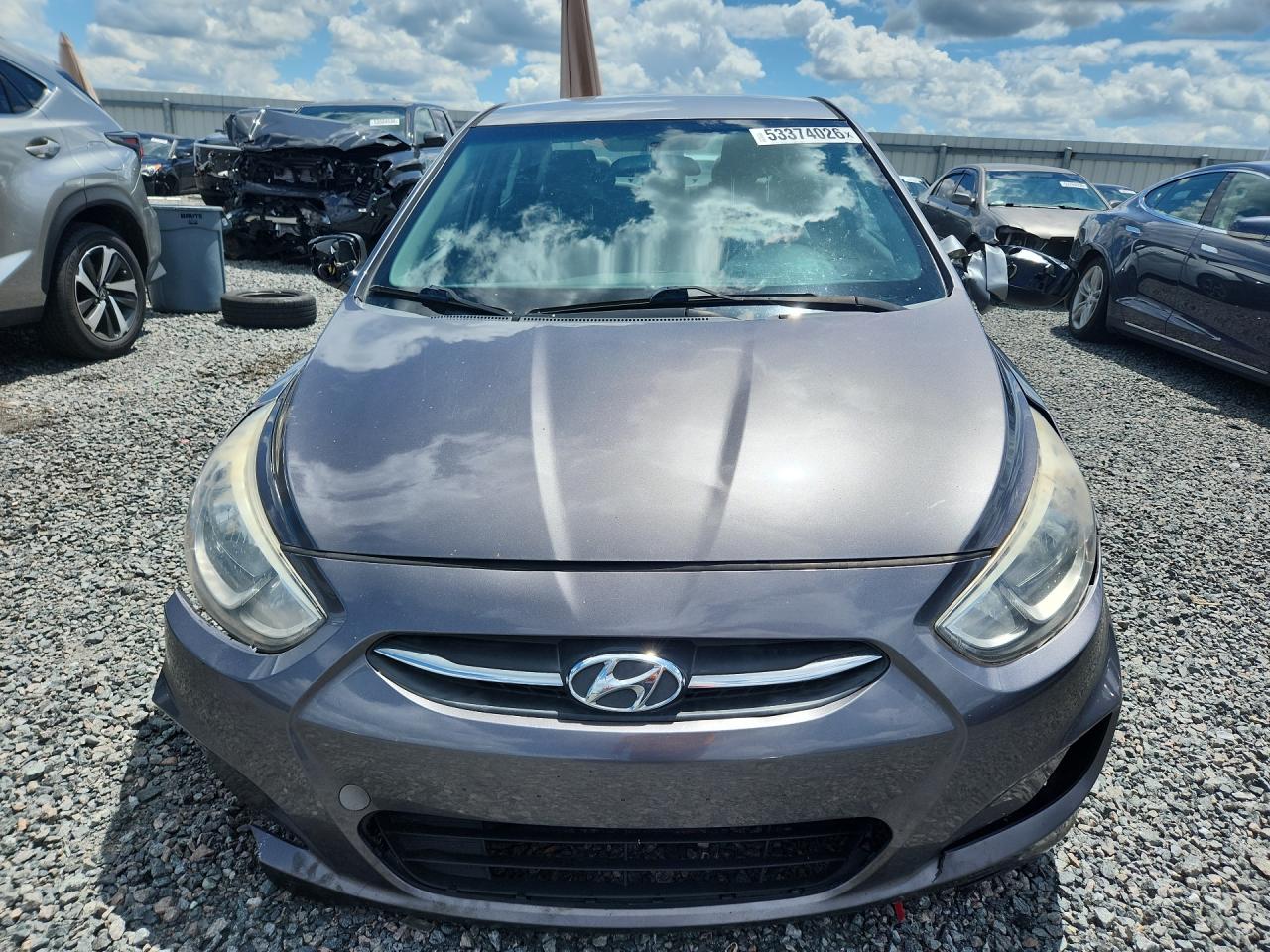 2015 Hyundai Accent Gls Gray vin: KMHCT4AE8FU897992