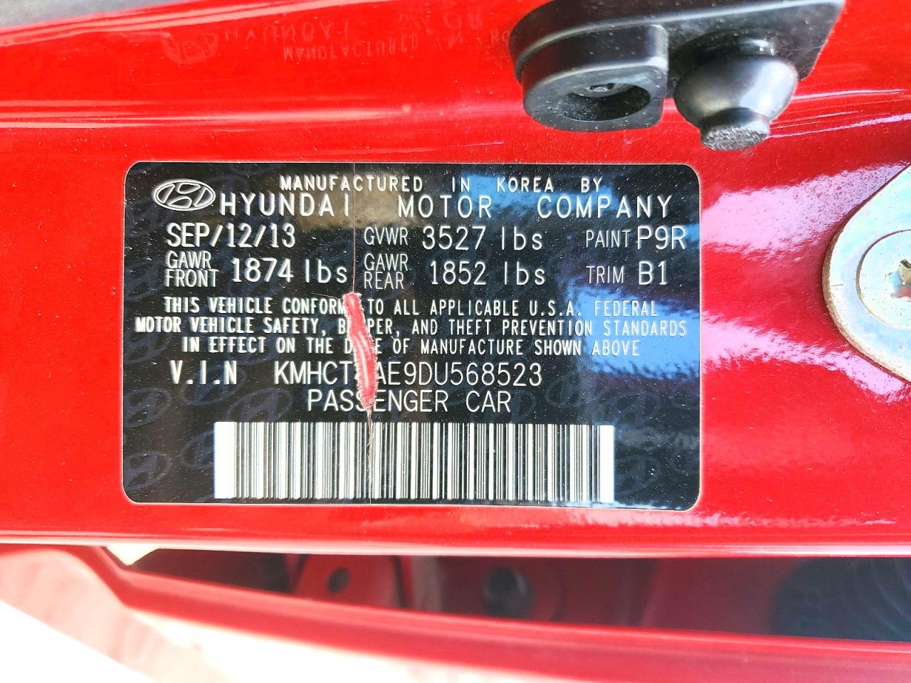 2013 Hyundai Accent Gls Red vin: KMHCT4AE9DU568523